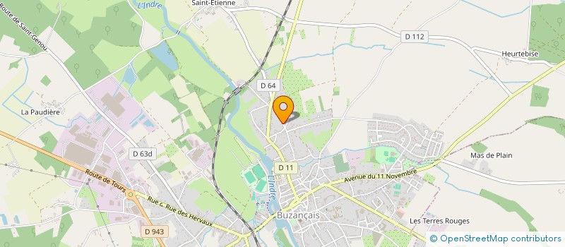 localisation de l'entreprise SOUADET à BUZANCAIS