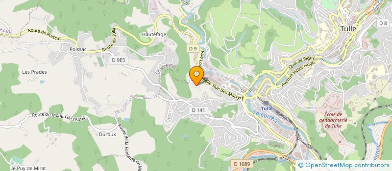 localisation de l'entreprise SOUBRANNE INVESTISSEMENTS à TULLE