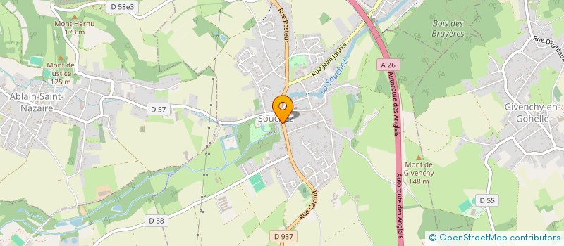 localisation de l'entreprise SOUCHEZ IMMOBILIER à SOUCHEZ