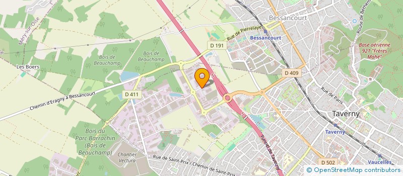 localisation de l'entreprise SOUDALINAC  TAVERNY