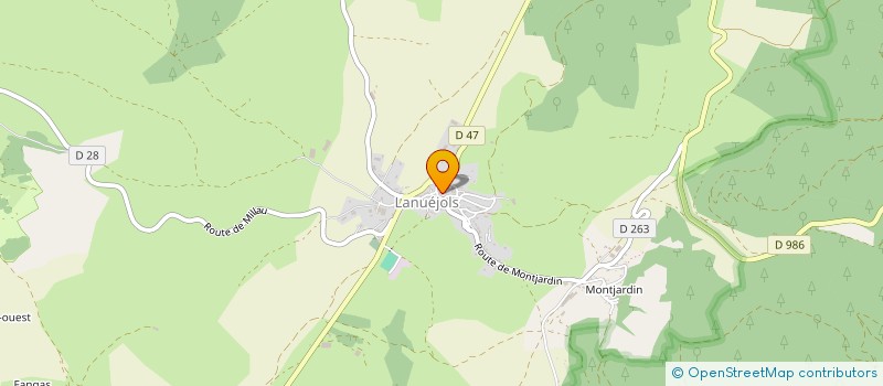 localisation de l'entreprise SOUFFLE D'ARGILE  LANUEJOLS