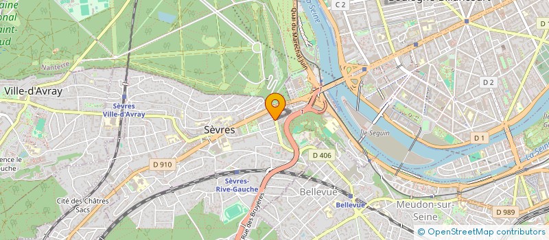 localisation de l'entreprise SOUFFLE D'AZUR à SEVRES