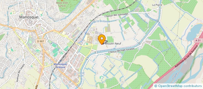 localisation de l'entreprise SOUFFLE DE VIE à MANOSQUE