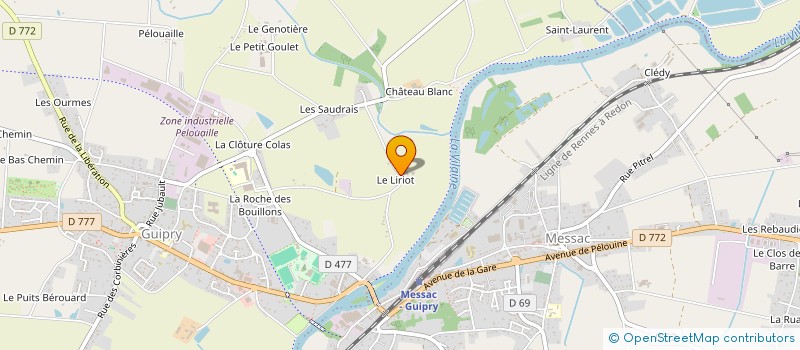 localisation de l'entreprise SOUJAG  GUIPRY-MESSAC