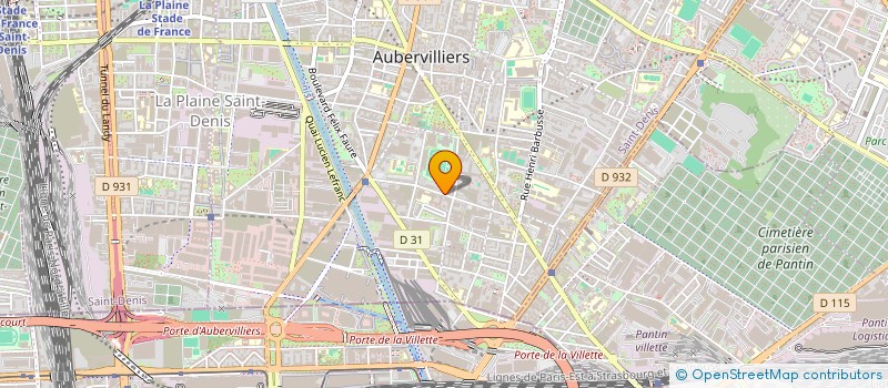 localisation de l'entreprise SOUKIT CONSULTING.  AUBERVILLIERS