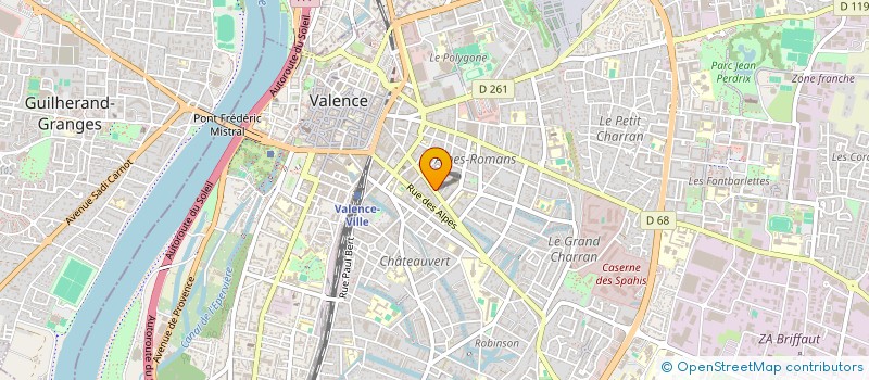 localisation de l'entreprise SOULIER INVEST à VALENCE
