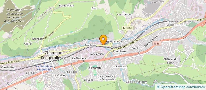 localisation de l'entreprise SOULIER LA PRECISION MECANIQUE à LE CHAMBON-FEUGEROLLES