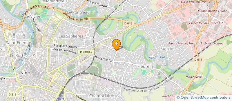 localisation de l'entreprise SOUPL'FORM MARYDAN  NIORT