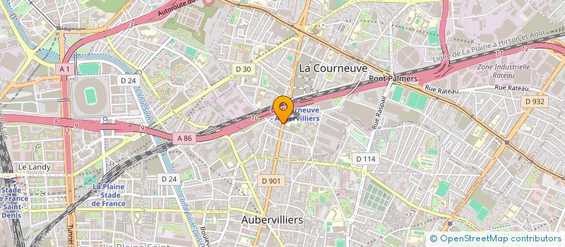 localisation de l'entreprise SOURA TRANSPORT & SERVICES à LA COURNEUVE