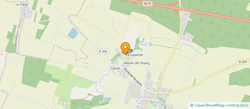 localisation de l'entreprise SOURCE BLEUE  BENON