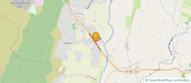 localisation de l'entreprise SOURCE DE L'AUZON  LAVILLEDIEU