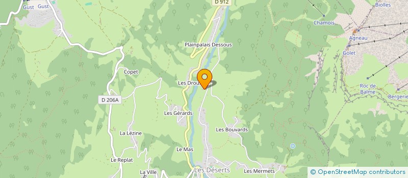 localisation de l'entreprise SOURCE DU LAC  LES DESERTS