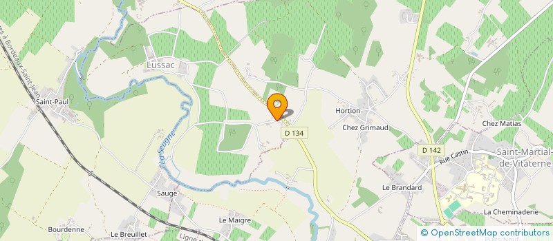 localisation de l'entreprise SOURCES CREATIVES à LUSSAC