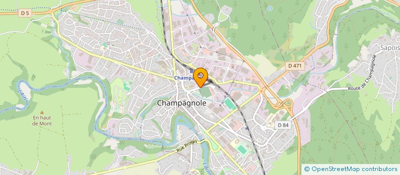 localisation de l'entreprise SOURCES DE L'AIN à CHAMPAGNOLE