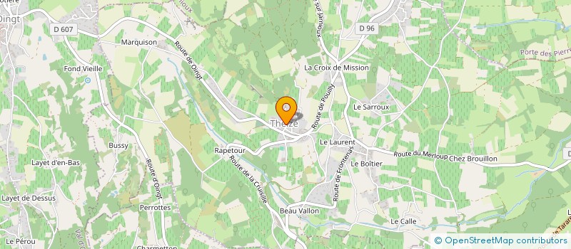 localisation de l'entreprise SOURCES ET TERRITOIRES  THEIZE