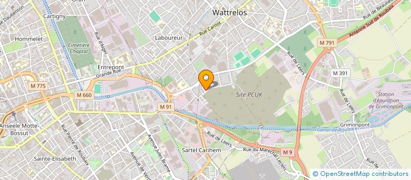 localisation de l'entreprise SOURIRE D'UN ENFANT  WATTRELOS