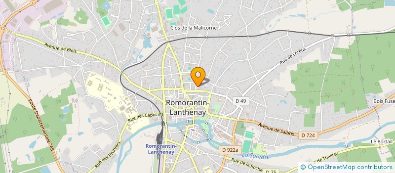 localisation de l'entreprise SOURIRES DE BAL à ROMORANTIN-LANTHENAY