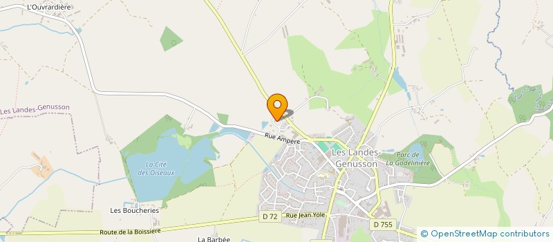 localisation de l'entreprise SOURISSEAU à LES LANDES-GENUSSON
