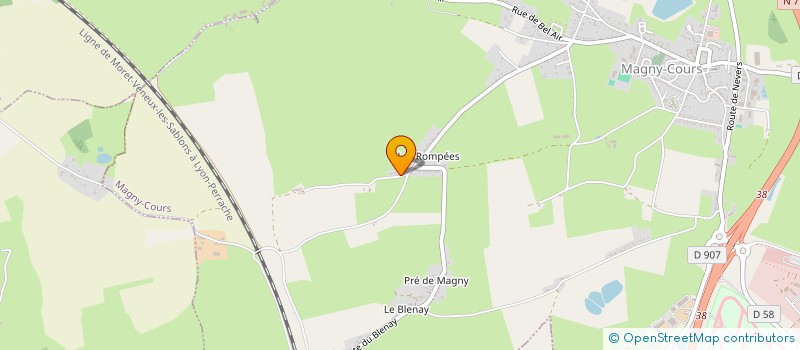 localisation de l'entreprise SOUS BADONNAY à MAGNY-COURS