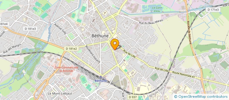 localisation de l'entreprise SOUS L'AILE DE BASTET à BETHUNE