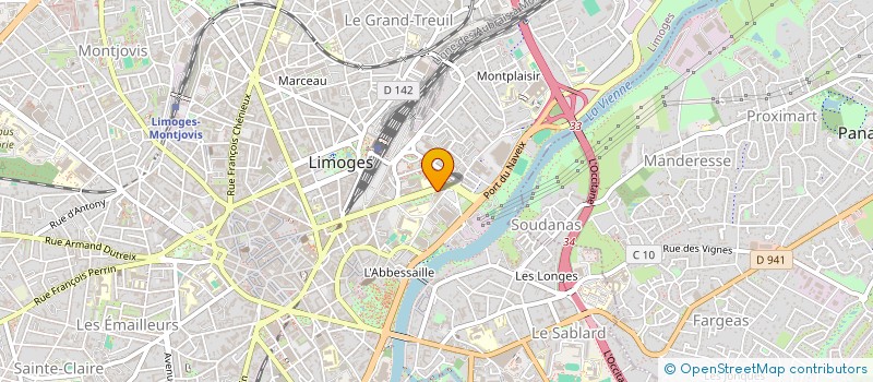 localisation de l'entreprise SOUS LA PEAU à LIMOGES