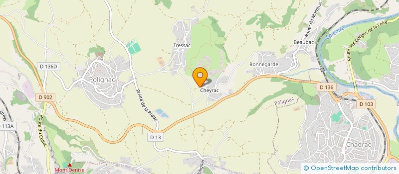 localisation de l'entreprise SOUS LE CLOUZET DE TRESSAC  POLIGNAC