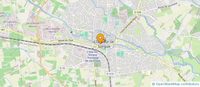 localisation de l'entreprise SOUS LES OLIVIERS à L'ISLE-SUR-LA-SORGUE