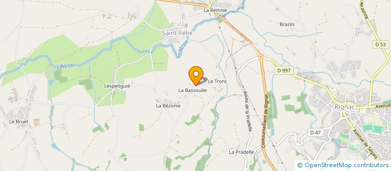 localisation de l'entreprise SOUS LES SAPINS  ANGLARS-SAINT-FELIX