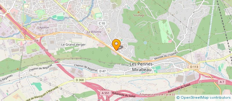 localisation de l'entreprise SOUTH TAXI 13 à LES PENNES-MIRABEAU