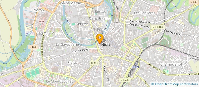 localisation de l'entreprise SOUTIEN ET DEVELOPPEMENT à NIORT
