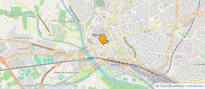 localisation de l'entreprise SOUTIEN GENERAL ACTIF  BEZIERS