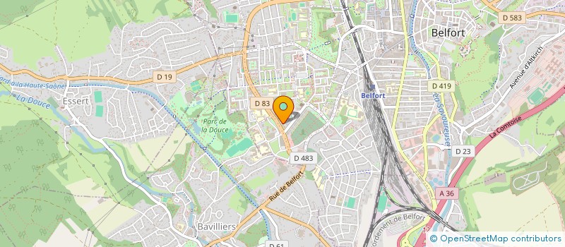 localisation de l'entreprise SOUTIEN INSERT ACTIVITES PHYSIQ SPORTIVE à BELFORT