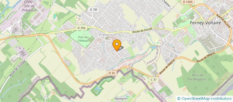 localisation de l'entreprise SOUTIENTECH  PREVESSIN-MOENS