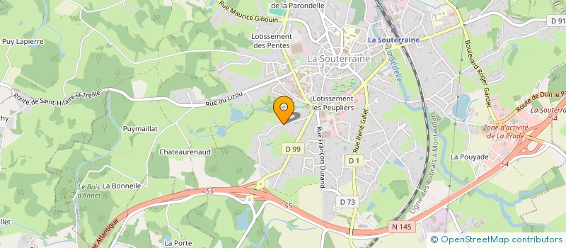 localisation de l'entreprise SOUTRANE  LA SOUTERRAINE