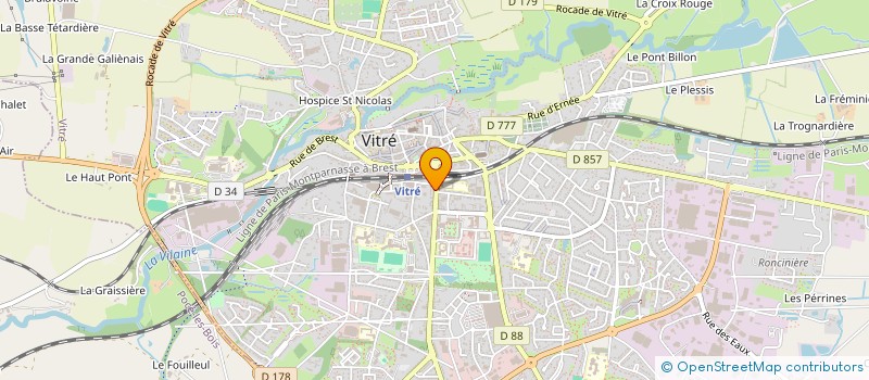 localisation de l'entreprise SOUVESTRE COIFFURE  VITRE