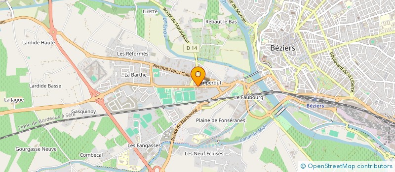 localisation de l'entreprise SOV VON MET à BEZIERS