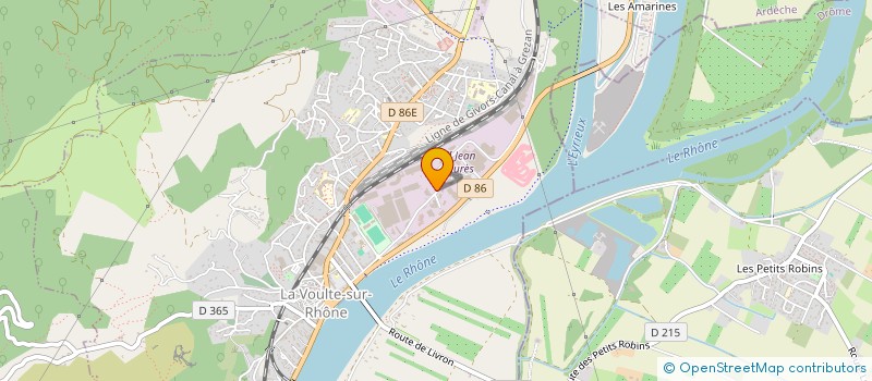 localisation de l'entreprise SOVADEC INDUSTRIES à LA VOULTE-SUR-RHONE