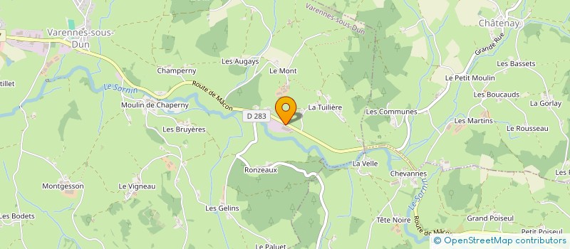 localisation de l'entreprise SOVAL à VARENNES-SOUS-DUN
