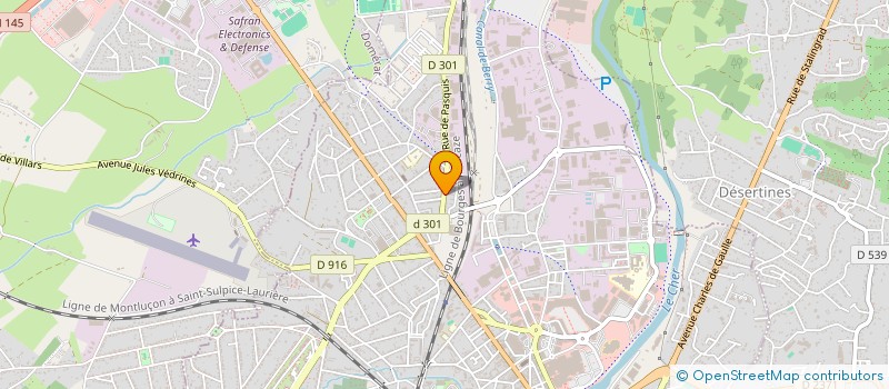 localisation de l'entreprise SOVALEK  MONTLUCON