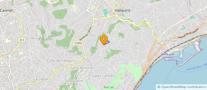 localisation de l'entreprise SOVALY LE BEAUSSET à VALLAURIS