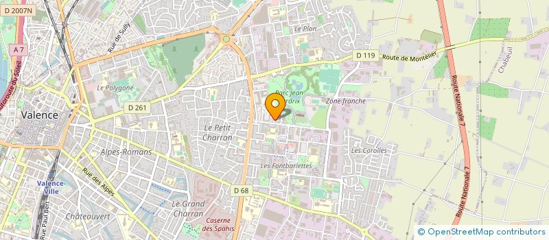 localisation de l'entreprise SOVEBAT SOCIETE VALENTINOISE D'ETUDES EN BATIMENT à VALENCE