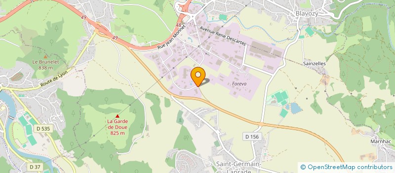 localisation de l'entreprise SOVECA 43 à SAINT-GERMAIN-LAPRADE