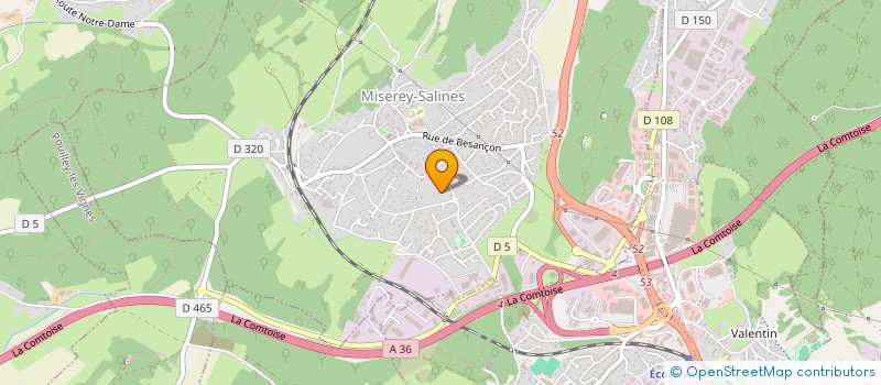 localisation de l'entreprise SOVETRA à MISEREY-SALINES