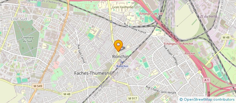 localisation de l'entreprise SOVIBEN à RONCHIN