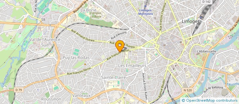 localisation de l'entreprise SOVIM COP F VILLON à LIMOGES