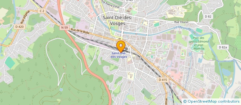 localisation de l'entreprise SOWOOD DESIGN à SAINT-DIE-DES-VOSGES