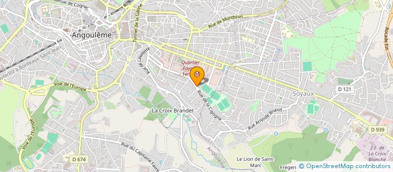 localisation de l'entreprise SOYAUX ANGOULEME XV CHARENTE à ANGOULEME