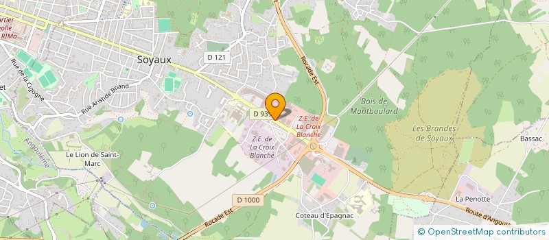 localisation de l'entreprise SOYAUX FRUITS à SOYAUX