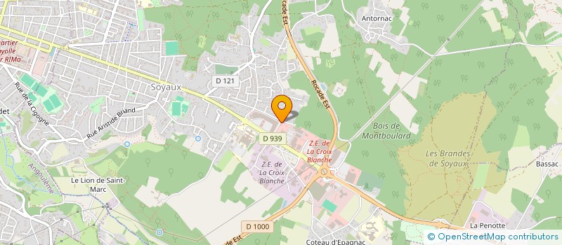 localisation de l'entreprise SOYAUX LITERIE à SOYAUX
