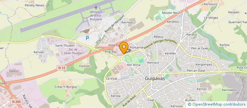 localisation de l'entreprise SOZEN à GUIPAVAS